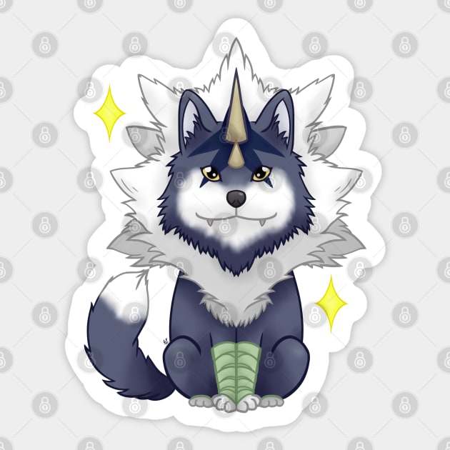 Stelar wolf Sticker by LemonFur